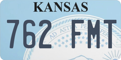 KS license plate 762FMT