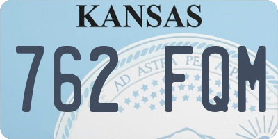 KS license plate 762FQM