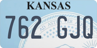 KS license plate 762GJQ