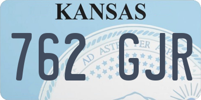 KS license plate 762GJR