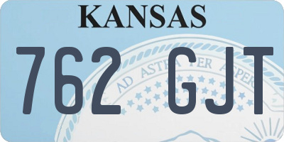 KS license plate 762GJT