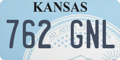 KS license plate 762GNL