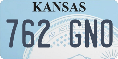 KS license plate 762GNO
