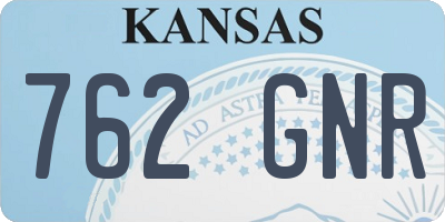 KS license plate 762GNR