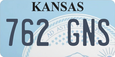 KS license plate 762GNS