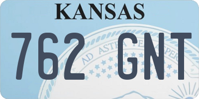 KS license plate 762GNT