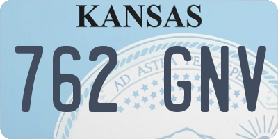 KS license plate 762GNV