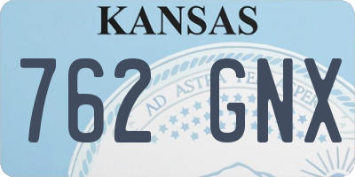 KS license plate 762GNX