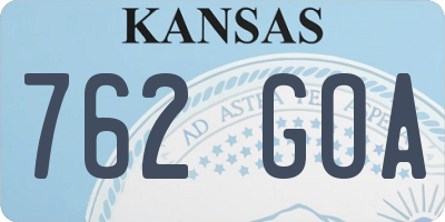 KS license plate 762GOA