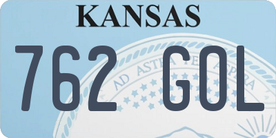 KS license plate 762GOL