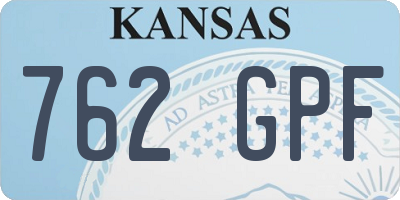 KS license plate 762GPF