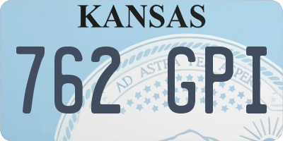 KS license plate 762GPI