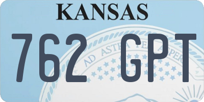 KS license plate 762GPT