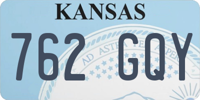 KS license plate 762GQY