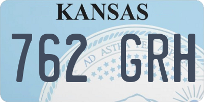 KS license plate 762GRH