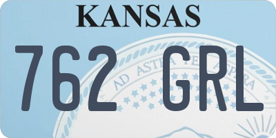 KS license plate 762GRL