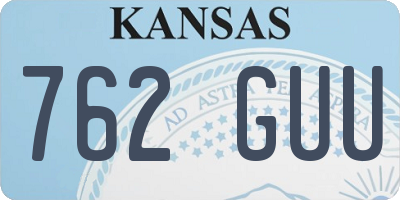 KS license plate 762GUU