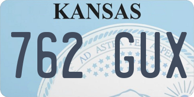 KS license plate 762GUX