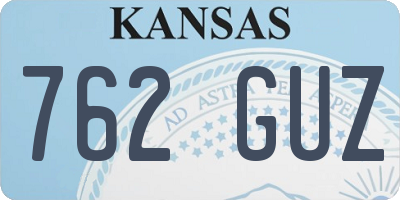 KS license plate 762GUZ