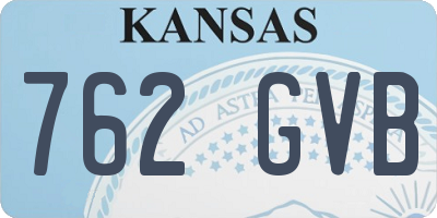 KS license plate 762GVB