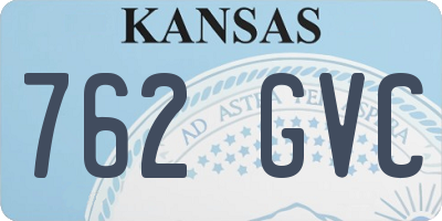 KS license plate 762GVC
