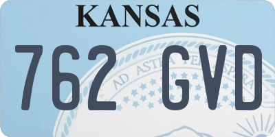 KS license plate 762GVD