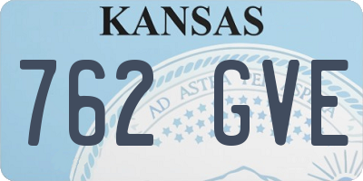 KS license plate 762GVE