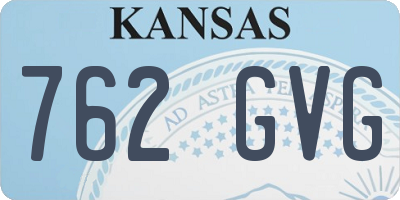 KS license plate 762GVG