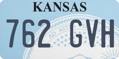 KS license plate 762GVH