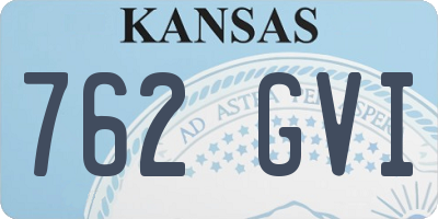 KS license plate 762GVI