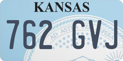 KS license plate 762GVJ