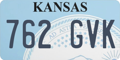 KS license plate 762GVK