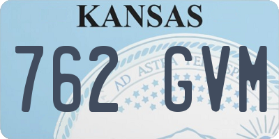 KS license plate 762GVM