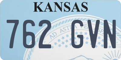 KS license plate 762GVN