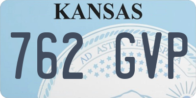 KS license plate 762GVP
