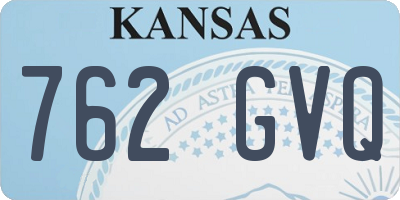 KS license plate 762GVQ