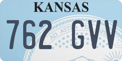 KS license plate 762GVV