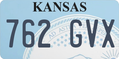 KS license plate 762GVX