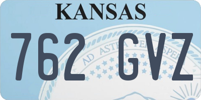 KS license plate 762GVZ