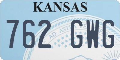 KS license plate 762GWG