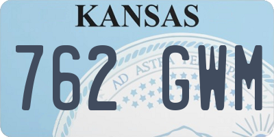 KS license plate 762GWM