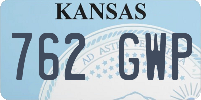 KS license plate 762GWP