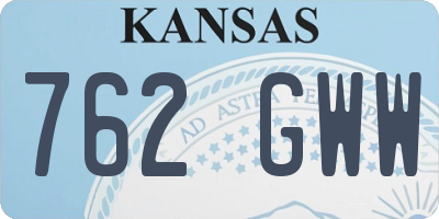 KS license plate 762GWW