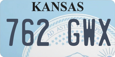KS license plate 762GWX