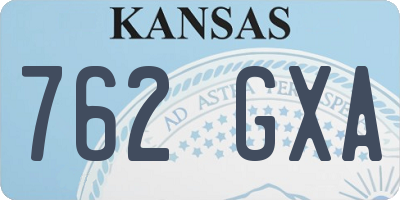 KS license plate 762GXA