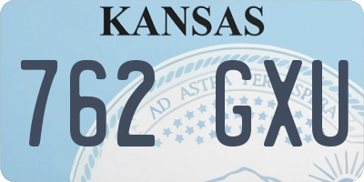 KS license plate 762GXU
