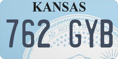 KS license plate 762GYB