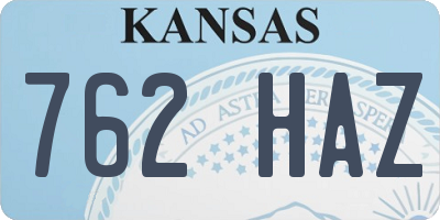 KS license plate 762HAZ