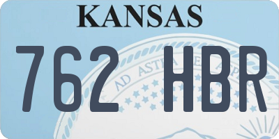KS license plate 762HBR