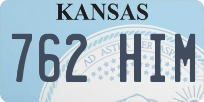 KS license plate 762HIM